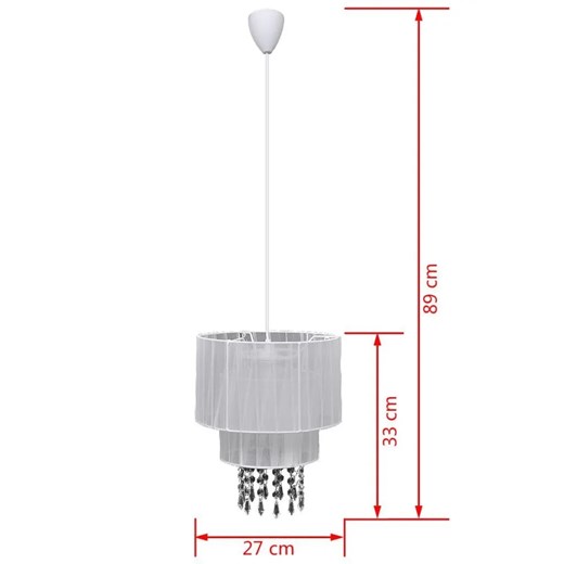Biała kryształowa lampa wisząca do salonu - E968-Molit Lumes One Size Edinos.pl