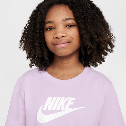 Bluzka dziewczęca różowa Nike na lato