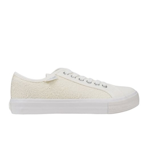 Buty Trampki Lee Cooper LCW-25-31-3422LA biała koronka białe ze sklepu ButyModne.pl w kategorii Trampki damskie - zdjęcie 179333787