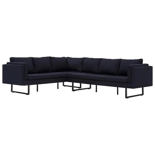 Przestronna sofa narożna Selwa - czarna ze sklepu Edinos.pl w kategorii Narożniki - zdjęcie 179334548