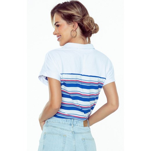Bluzka damska niebiesko biała w paski Tatina, Kolor niebiesko-biały, Rozmiar S, Eldar ze sklepu Intymna w kategorii Bluzki damskie - zdjęcie 179334659