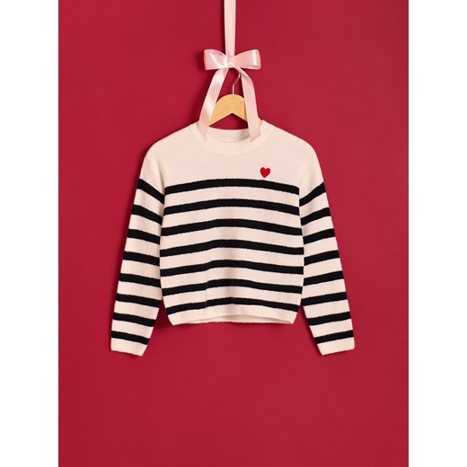 Reserved - Sweter w paski - wielobarwny ze sklepu Reserved w kategorii Swetry dziewczęce - zdjęcie 179335818