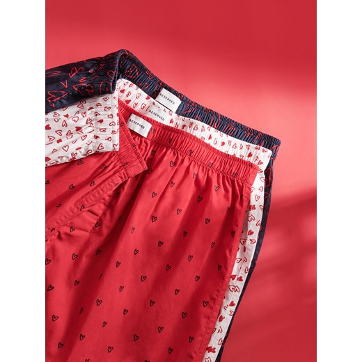 Reserved - 3 pack bokserek Loose - czerwony ze sklepu Reserved w kategorii Majtki męskie - zdjęcie 179336647