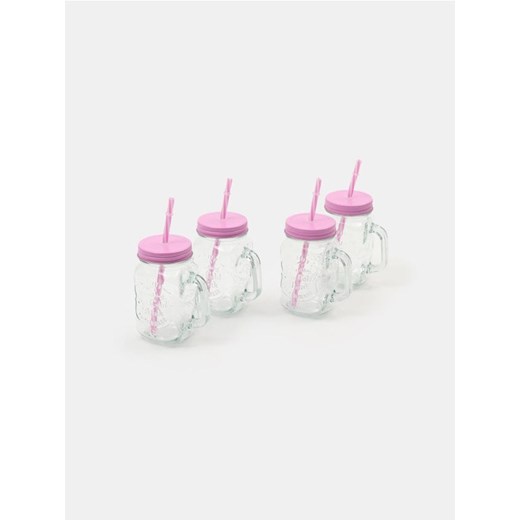 Sinsay - Kubek ze słomką 4 pack - różowy ze sklepu Sinsay w kategorii Kubki - zdjęcie 179340856