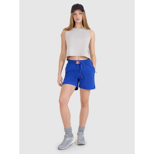 Damskie spodenki casual 4F 4FWSS25TSHOF539 - niebieskie ze sklepu Sportstylestory.com w kategorii Szorty - zdjęcie 179341538