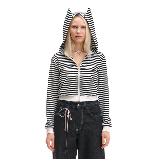 Cropp - Bluza hoodie z uszami - wielobarwny ze sklepu Cropp w kategorii Bluzy damskie - zdjęcie 179342265