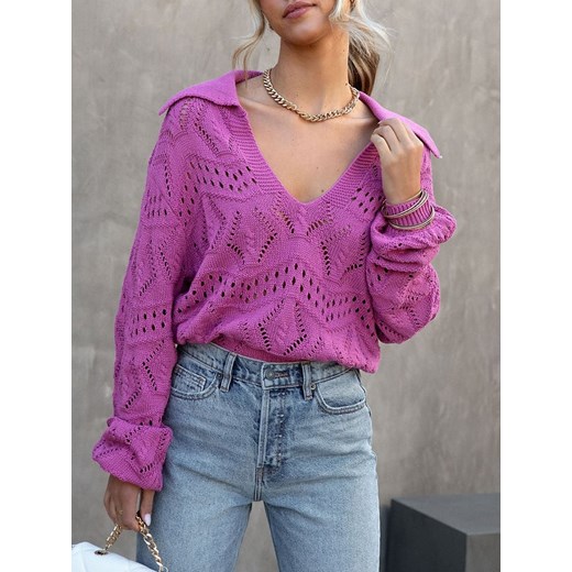 LA Angels Sweter w kolorze fioletowym ze sklepu Limango Polska w kategorii Swetry damskie - zdjęcie 179342728