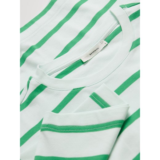 Reserved bluzka damska z okrągłym dekoltem z krótkimi rękawami 