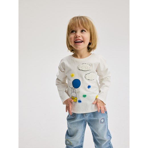 Reserved - Bluza z aplikacją Miffy - złamana biel Reserved 80 (9-12 m.) Reserved