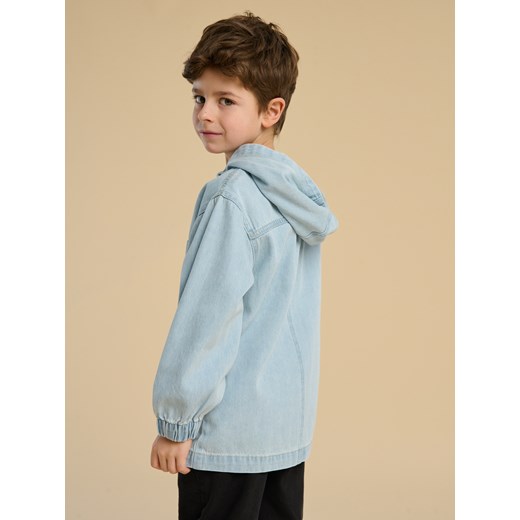 Sinsay - Kurtka jeansowa zapinana na zamek - niebieski Sinsay 104 Sinsay