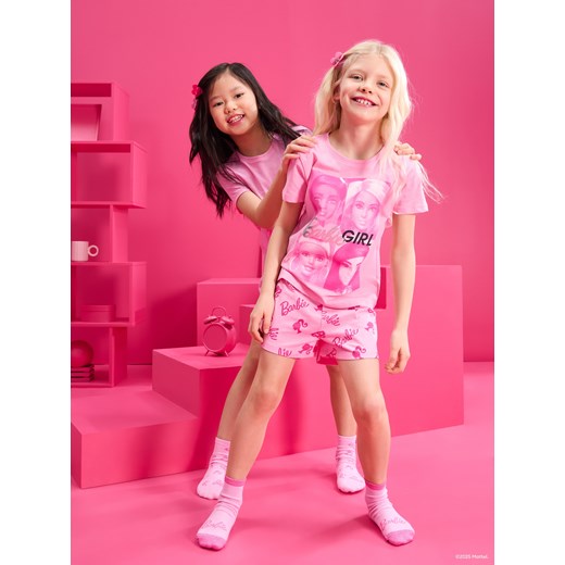 Sinsay - Piżama Barbie - różowy Sinsay 116 Sinsay