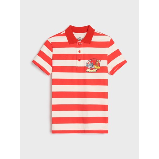 Sinsay - Koszulka polo Tom & Jerry Core - czerwony Sinsay 122 Sinsay