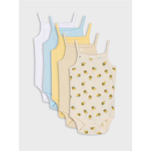Sinsay - Body na ramiączkach 5 pack - biały ze sklepu Sinsay w kategorii Odzież dla niemowląt - zdjęcie 179349689