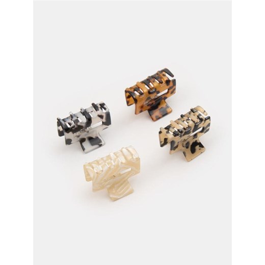 Sinsay - Klamry do włosów ze zwierzęcym motywem 4 pack - wielobarwny ze sklepu Sinsay w kategorii Spinki - zdjęcie 179349855