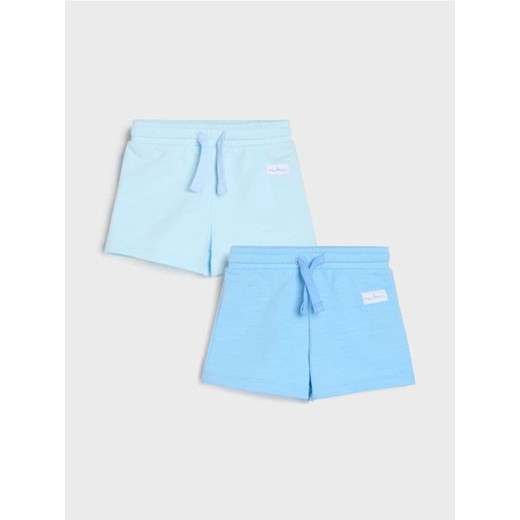 Sinsay - Szorty basic z ozdobną naszywką 2 pack - niebieski - id: 958DF-50X - marki Sinsay - 179349917 Sinsay - Szorty basic z ozdobną naszywką 2 pack - niebieski ze sklepu Sinsay w kategorii Spodenki dziewczęce - zdjęcie 179349917