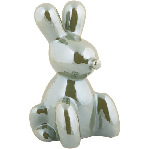 Present Time Dekoracja &quot;Balloon Bunny&quot; w kolorze zielonym - wys. 15 cm ze sklepu Limango Polska w kategorii Dekoracje - zdjęcie 179352827
