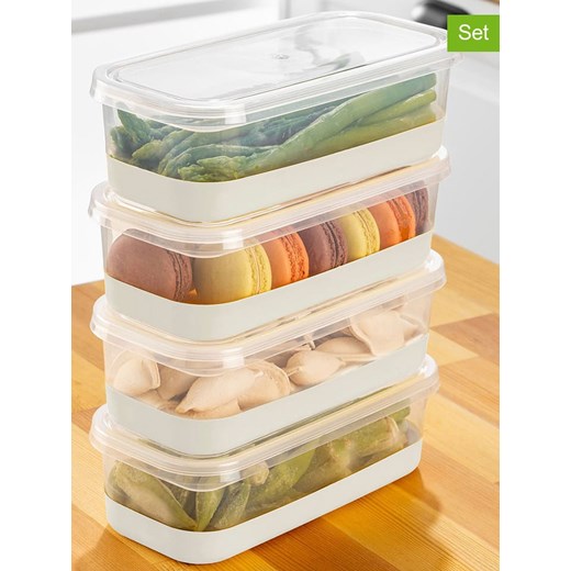 Violeta Home Pojemniki (4 szt.) w kolorze szarym - 1 l ze sklepu Limango Polska w kategorii Pojemniki kuchenne - zdjęcie 179352847