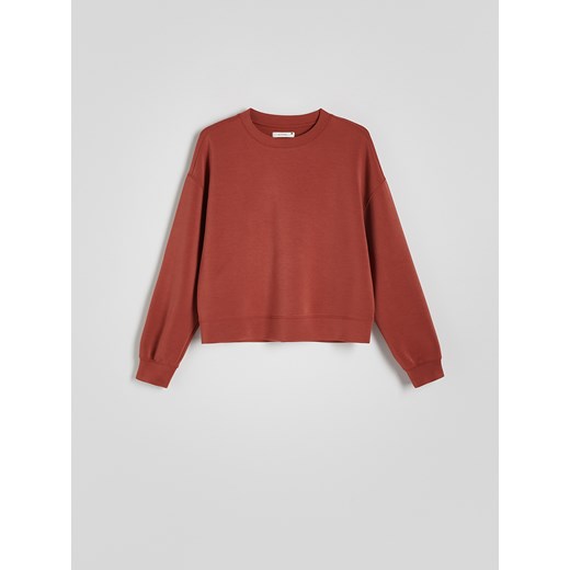 Reserved - Bluza z dodatkiem modalu - miedziany ze sklepu Reserved w kategorii Bluzy damskie - zdjęcie 179354055