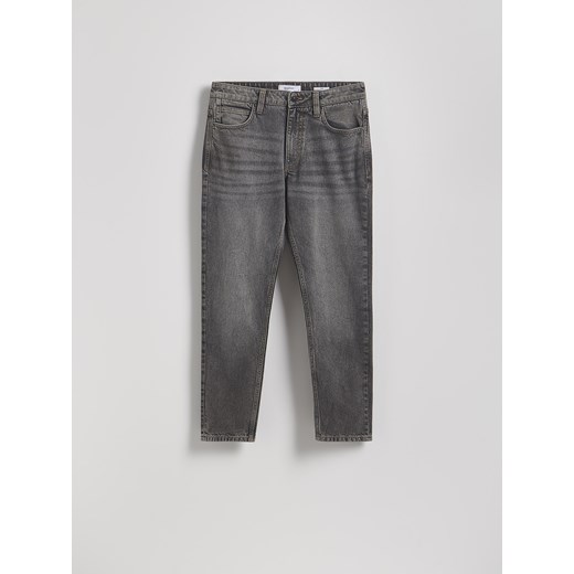 Reserved - Jeansy slim z efektem sprania - szary Reserved 31 Reserved