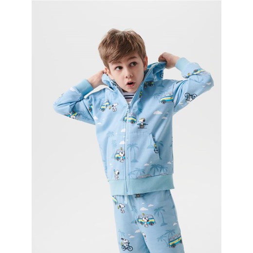 Sinsay - Bluza z kapturem Peanuts - błękitny ze sklepu Sinsay w kategorii Bluzy chłopięce - zdjęcie 179358105
