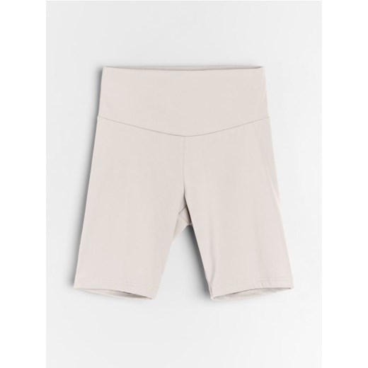 Szorty beżowe Sinsay z elastanu casualowe 