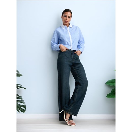 Sinsay - Jeansy high waist - niebieski Sinsay 38 Sinsay