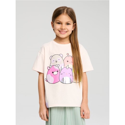 Sinsay - Koszulka Squishmallows - różowy ze sklepu Sinsay w kategorii Bluzki dziewczęce - zdjęcie 179358278