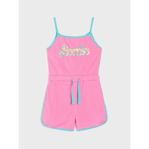 Sinsay - Lużny kombinezon na ramiączkach Barbie - różowy Sinsay 68 Sinsay