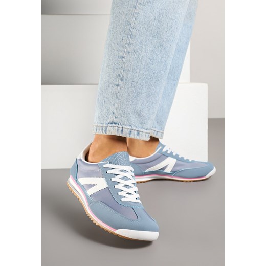 Niebieskie Sneakersy z Geometrycznym Wzorem Clesanna ze sklepu born2be.pl w kategorii Buty sportowe damskie - zdjęcie 179359788