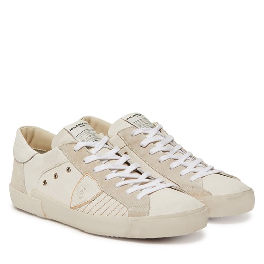 Beżowe buty sportowe męskie Philippe Model wiązane