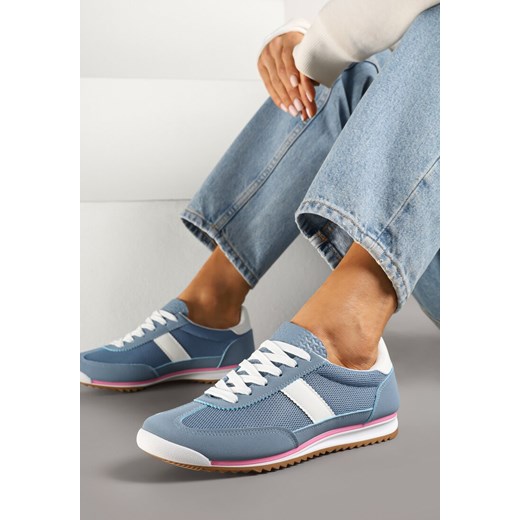 Niebieskie Sneakersy Ozdobione Paskiem Cleova ze sklepu renee.pl w kategorii Buty sportowe damskie - zdjęcie 179360288