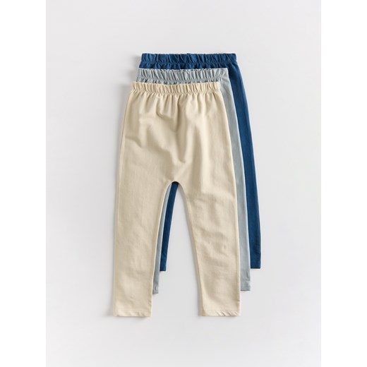 Reserved - Bawełniane legginsy 3 pack - granatowy ze sklepu Reserved w kategorii Spodnie chłopięce - zdjęcie 179362235