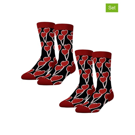 Lucky Socks Skarpety (2 pary) w kolorze czerwono-czarnym ze sklepu Limango Polska w kategorii Skarpetki męskie - zdjęcie 179362579