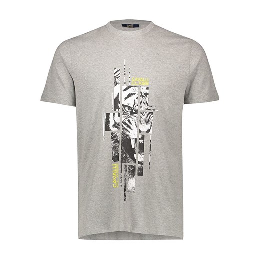 T-shirt męski Cavalli Class z bawełny z krótkimi rękawami