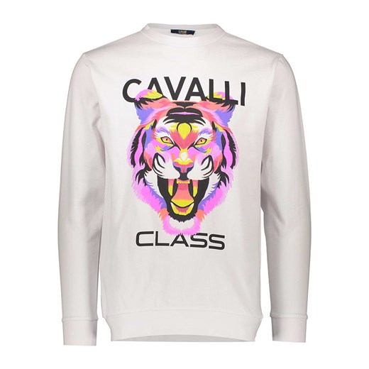 cavalli CLASS Bluza w kolorze białym ze sklepu Limango Polska w kategorii Bluzy męskie - zdjęcie 179362705