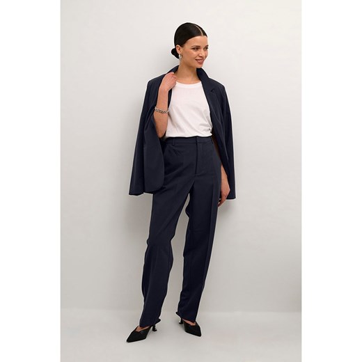 Kaffe Spodnie "Sakura" w kolorze granatowym Kaffe 34 okazja Limango Polska