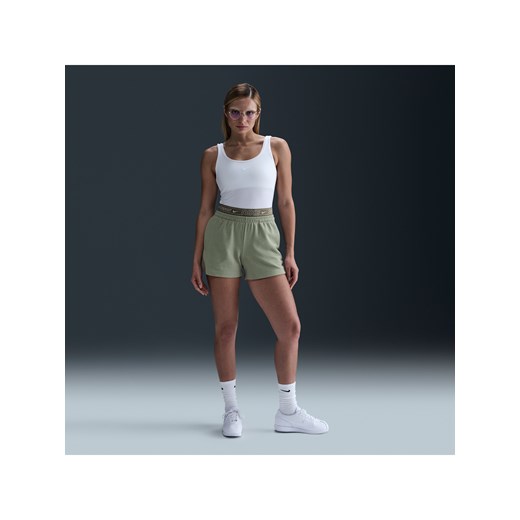 Damskie spodenki ze średnim stanem 10 cm Nike Sportswear Chill Terry - Zieleń Nike S (EU 36-38) Nike poland