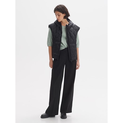 OPUS Kamizelka pikowana w kolorze czarnym Opus 36 wyprzedaż Limango Polska