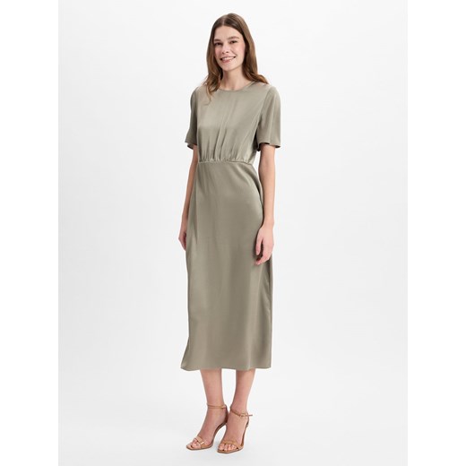 Samsøe Samsøe Sukienka damska - Salucindy Kobiety Sztuczne włókno oliwkowy L vangraaf