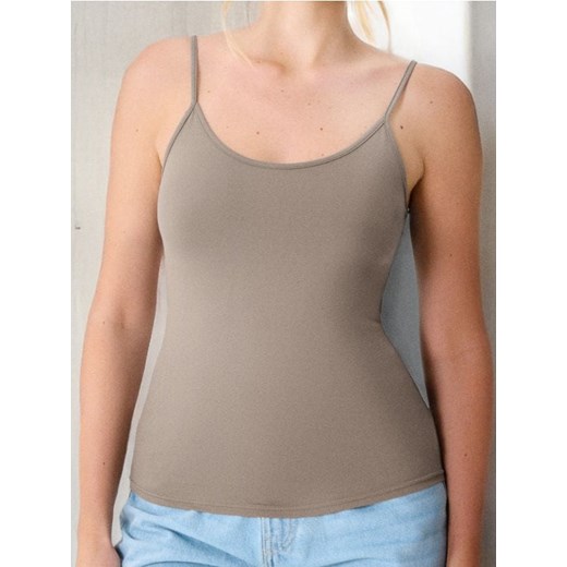 Sinsay - Top w stylu basic - beżowy ze sklepu Sinsay w kategorii Bluzki damskie - zdjęcie 179372659