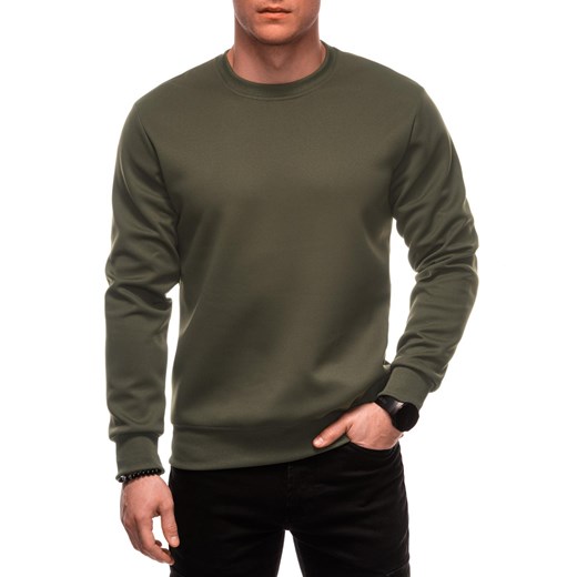 Bluza męska bez kaptura B1710 - oliwkowy ze sklepu Edoti w kategorii Bluzy męskie - zdjęcie 179376968