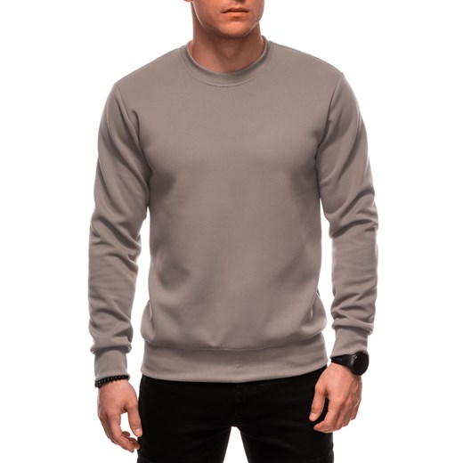 Bluza męska bez kaptura B1710 - beżowy ze sklepu Edoti w kategorii Bluzy męskie - zdjęcie 179376969