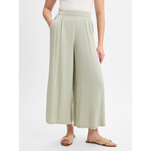 Ragwear Damskie spodnie materiałowe - Loggan Kobiety wiskoza seledynowy jednolity ze sklepu vangraaf w kategorii Spodnie damskie - zdjęcie 179380635