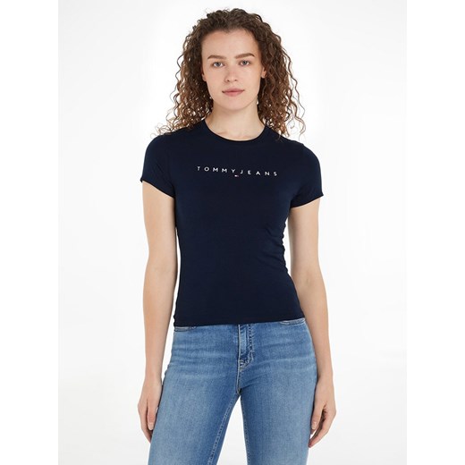TOMMY JEANS Koszulka w kolorze granatowym ze sklepu Limango Polska w kategorii Bluzki damskie - zdjęcie 179383617