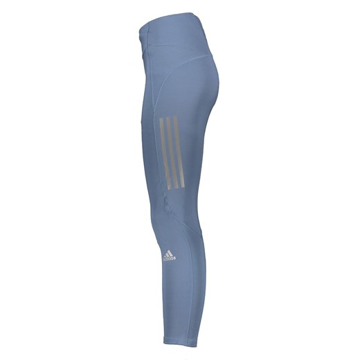 Niebieskie spodnie damskie Adidas w sportowym stylu