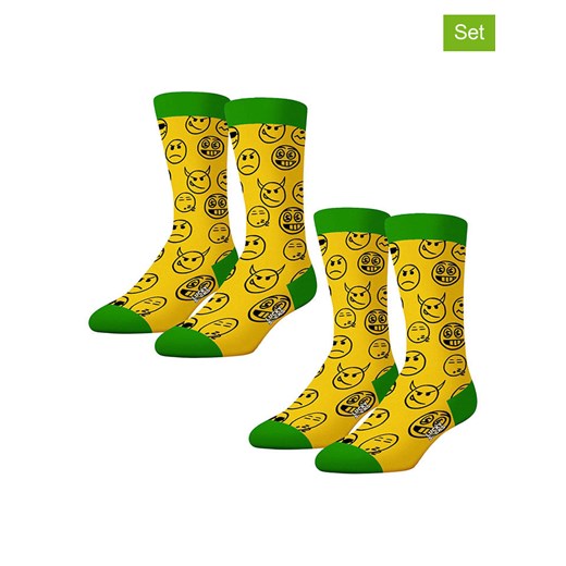 Lucky Socks Skarpety (2 pary) w kolorze żółto-zielonym - id: 16796233 - marki Lucky Socks - 179384975 Lucky Socks Skarpety (2 pary) w kolorze żółto-zielonym ze sklepu Limango Polska w kategorii Skarpetki męskie - zdjęcie 179384975