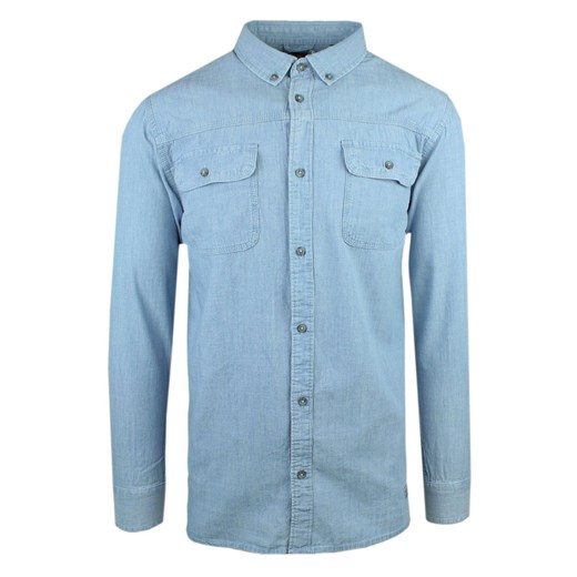 Weekendowa Koszula z Jasnego Jeansu, Prosty Krój - Pako Jeans KSDCpjnsPETER ze sklepu JegoSzafa.pl w kategorii Koszule męskie - zdjęcie 179386607