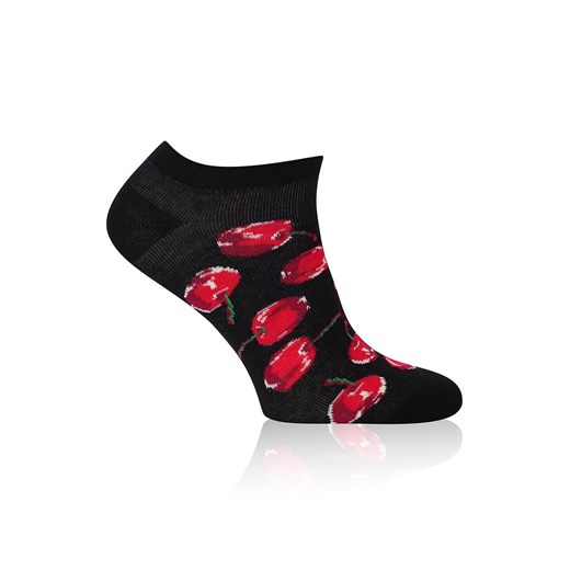 Skarpetki stopki damskie Cherry S178S, Kolor czarno-czerwony, Rozmiar 35-38, Gee One ze sklepu Primodo w kategorii Skarpetki damskie - zdjęcie 179388036
