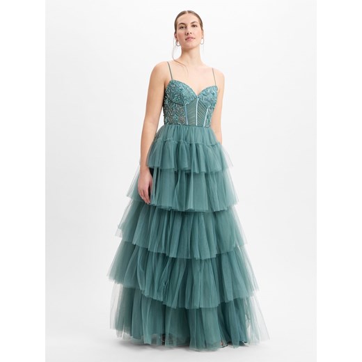 Luxuar Fashion Damska sukienka wieczorowa Kobiety cyjan jednolity ze sklepu vangraaf w kategorii Sukienki - zdjęcie 179391418