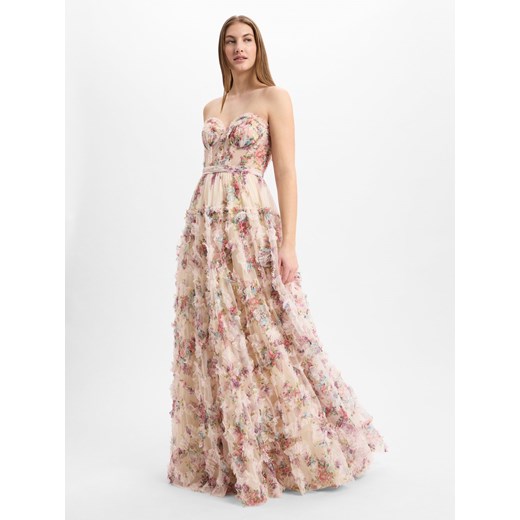 Luxuar Fashion Damska sukienka wieczorowa Kobiety beżowy wzorzysty Luxuar Fashion 38 vangraaf